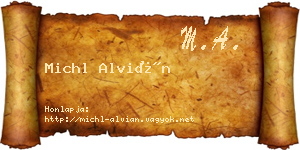 Michl Alvián névjegykártya